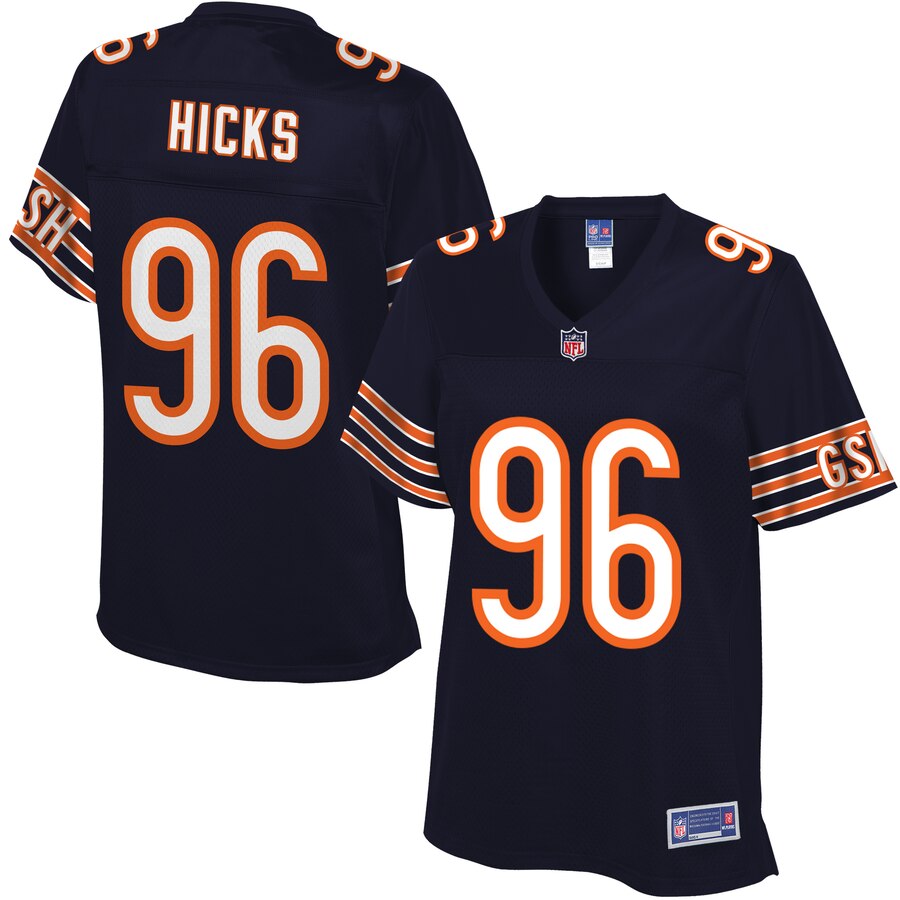 Women's Chicago Bears Akiem Hicks NFL Pro Line Navy Team Color Jersey