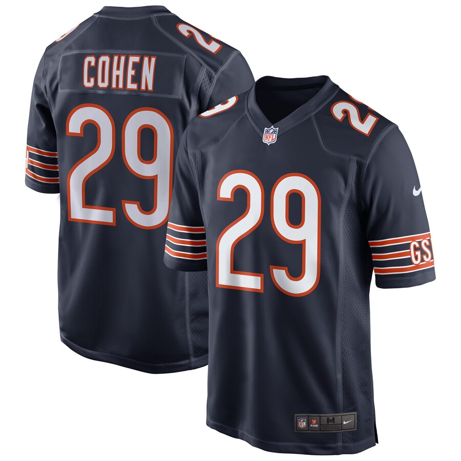 Men's Chicago Bears Tarik Cohen Nike Navy Game Jersey