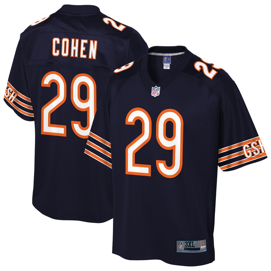 Men's Chicago Bears Tarik Cohen NFL Pro Line Navy Big & Tall Player Jersey