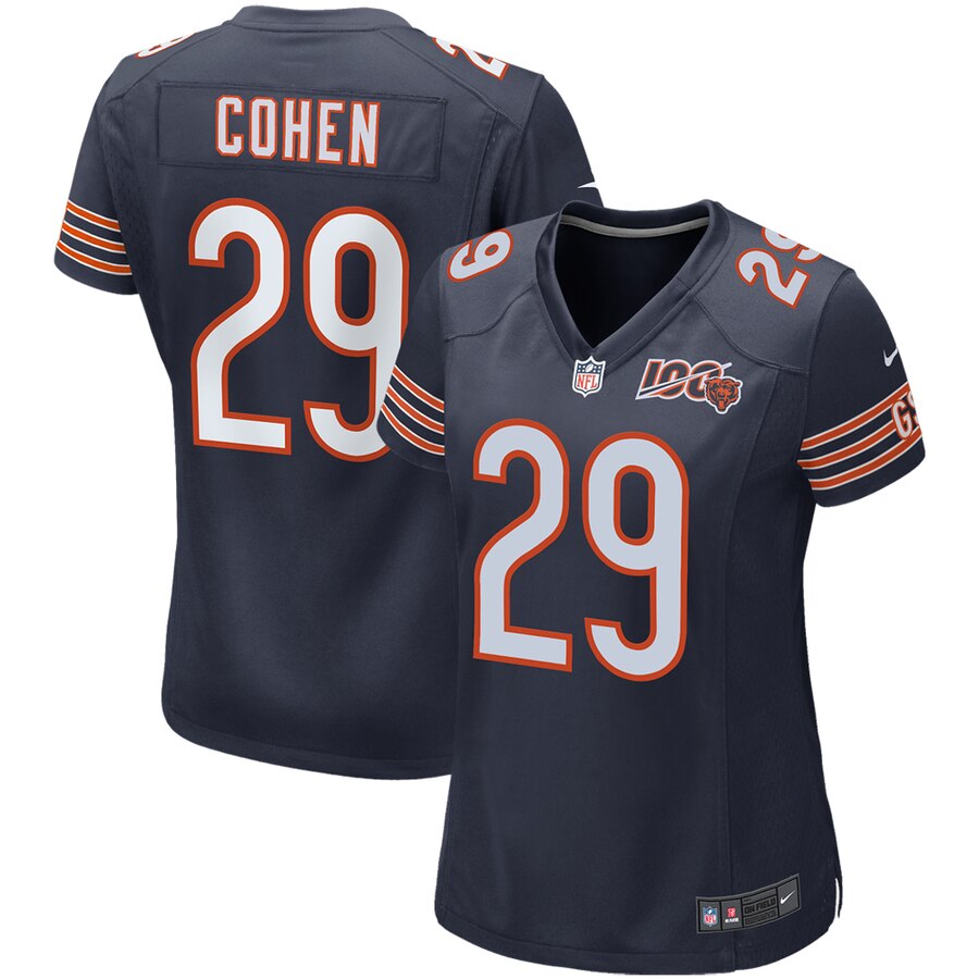 Women's Chicago Bears Tarik Cohen Nike Navy 100th Season Game Jersey