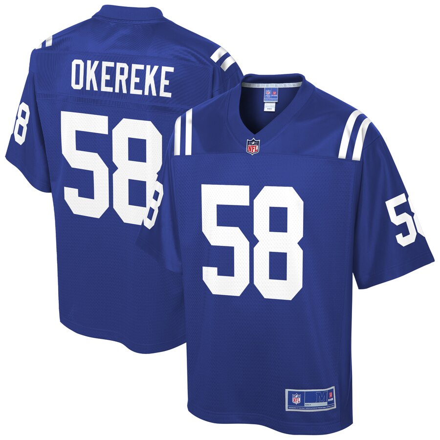 Men's Indianapolis Colts Bobby Okereke NFL Pro Line Royal Team Player Jersey