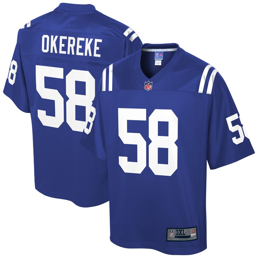 Men's Indianapolis Colts Bobby Okereke NFL Pro Line Royal Big & Tall Team Player Jersey