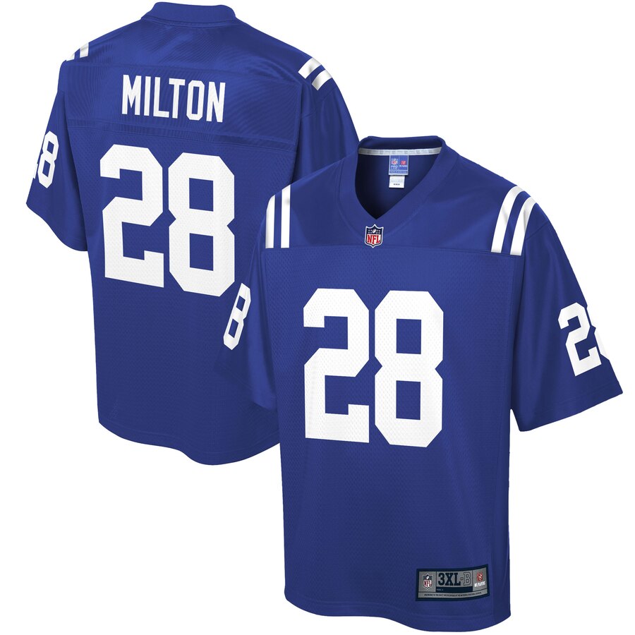 Men's Indianapolis Colts Chris Milton NFL Pro Line Royal Big & Tall Player Jersey