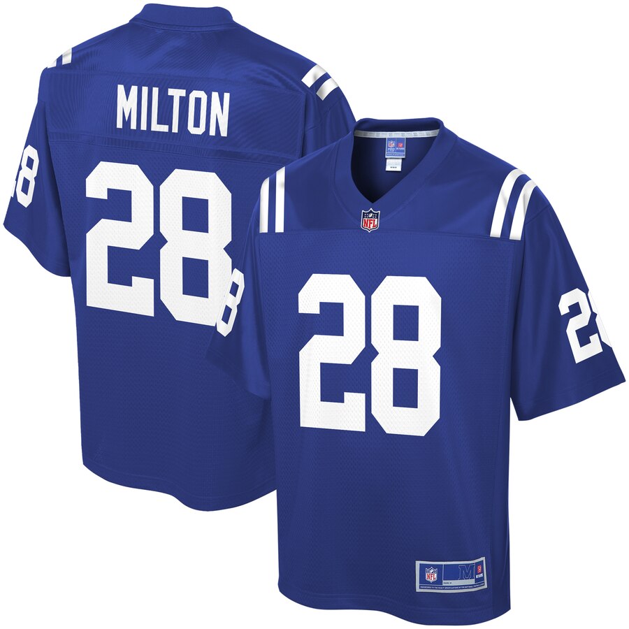 Men's Indianapolis Colts Chris Milton NFL Pro Line Royal Player Jersey