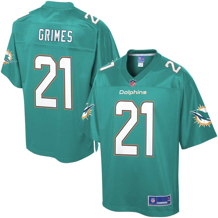 Pro Line Men's Miami Dolphins Brent Grimes Team Color Jersey - Aqua