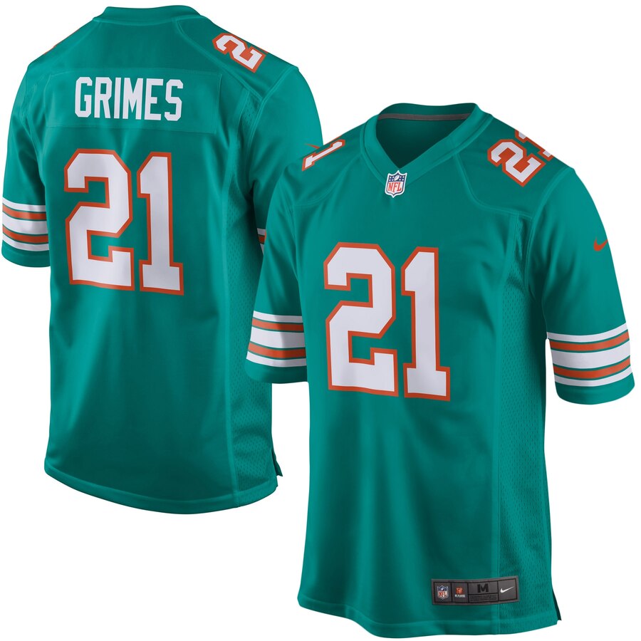 Men's Miami Dolphins Brent Grimes Nike Aqua Alternate Game Jersey