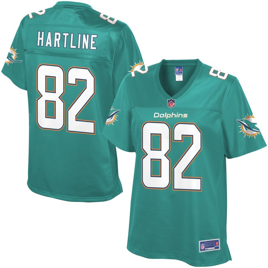 Pro Line Women's Miami Dolphins Brian Hartline Team Color Jersey - Aqua