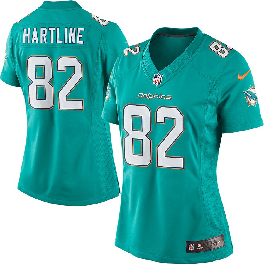 Women's Miami Dolphins Brian Hartline Nike Aqua Limited Jersey