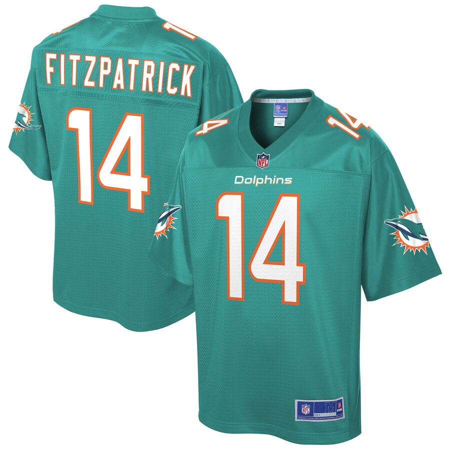 Men's Miami Dolphins Ryan Fitzpatrick NFL Pro Line Aqua Team Player Jersey