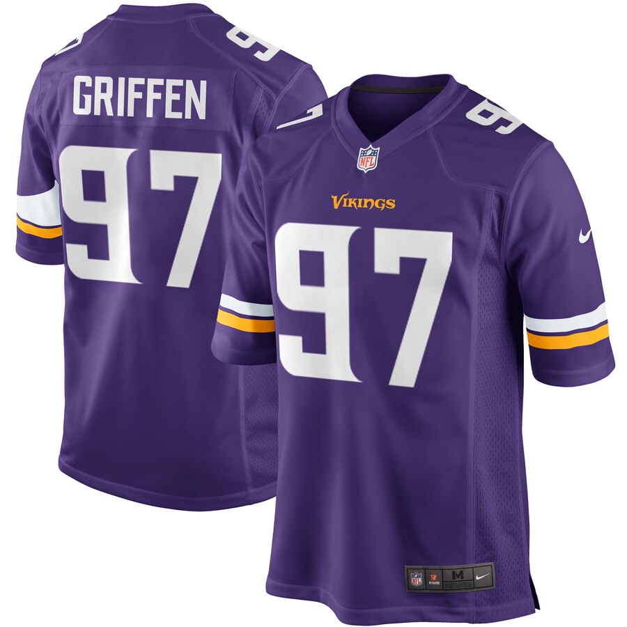 Youth Minnesota Vikings Everson Griffen Nike Purple Team Color Game Jersey