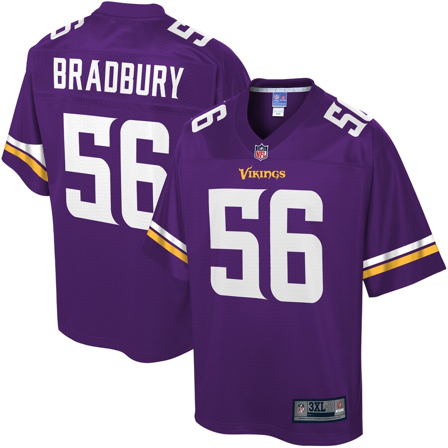 Men's Minnesota Vikings Garret Bradbury NFL Pro Line Purple Big & Tall Player Jersey