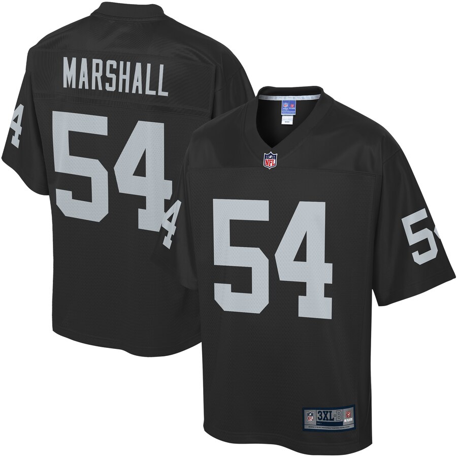 Men's Oakland Raiders Brandon Marshall NFL Pro Line Black Big & Tall Team Player Jersey