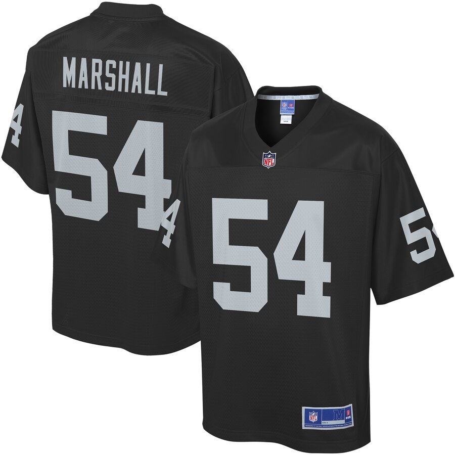 Men's Oakland Raiders Brandon Marshall NFL Pro Line Black Team Player Jersey