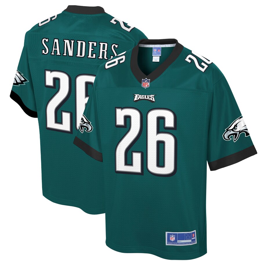 Men's Philadelphia Eagles Miles Sanders NFL Pro Line Midnight Green Player Jersey