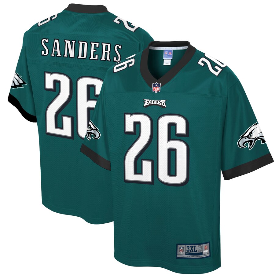 Men's Philadelphia Eagles Miles Sanders NFL Pro Line Midnight Green Big & Tall Player Jersey