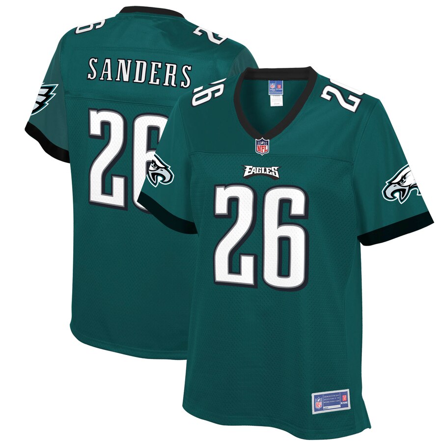 Women's Philadelphia Eagles Miles Sanders NFL Pro Line Midnight Green Player Jersey