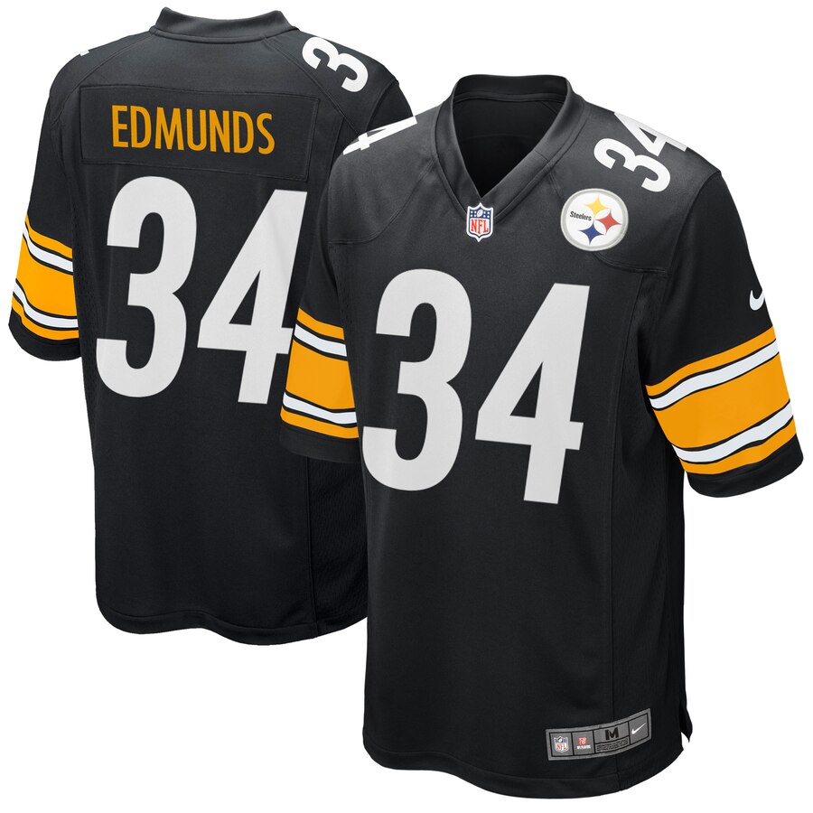 Men's Pittsburgh Steelers Terrell Edmunds Nike Black Game Jersey