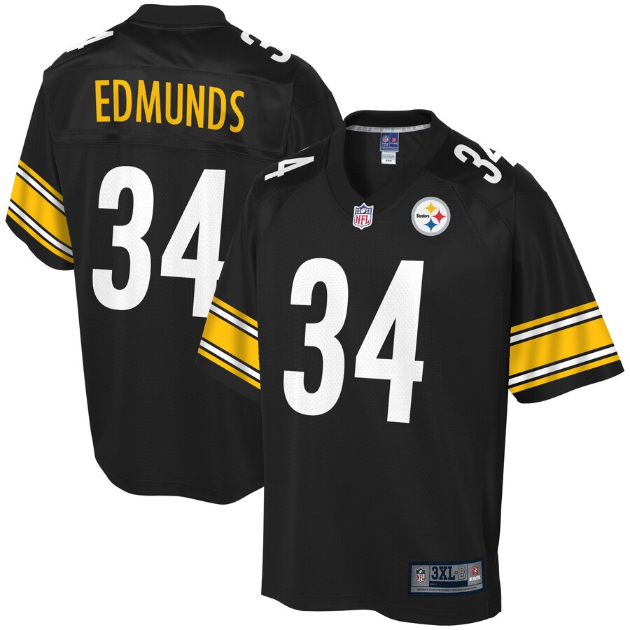 Men's Pittsburgh Steelers Terrell Edmunds NFL Pro Line Black Big & Tall Player Jersey