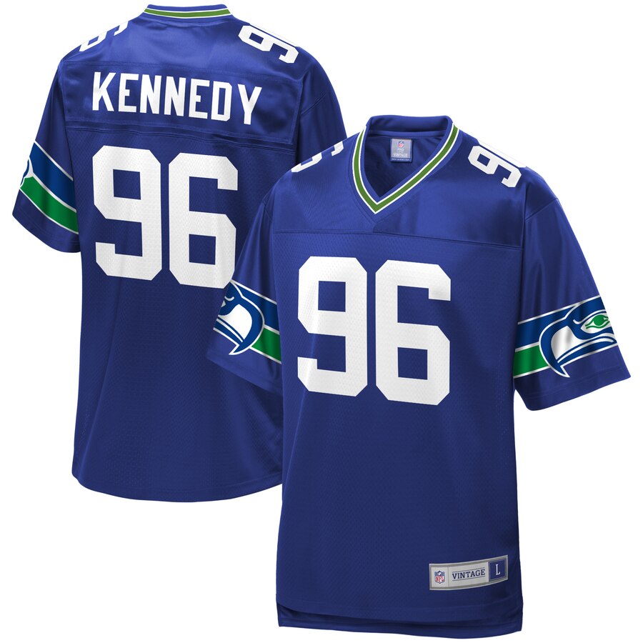 Men's Seattle Seahawks Cortez Kennedy NFL Pro Line Royal Retired Team Player Jersey