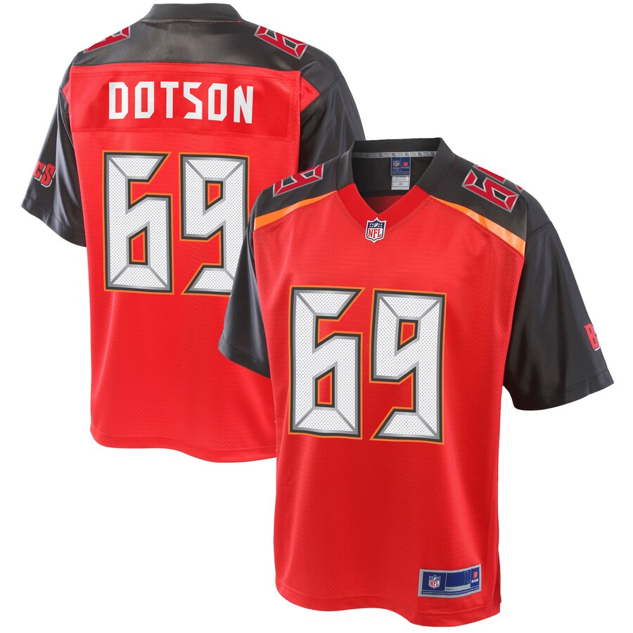 Men's Tampa Bay Buccaneers Demar Dotson NFL Pro Line Red Player Jersey