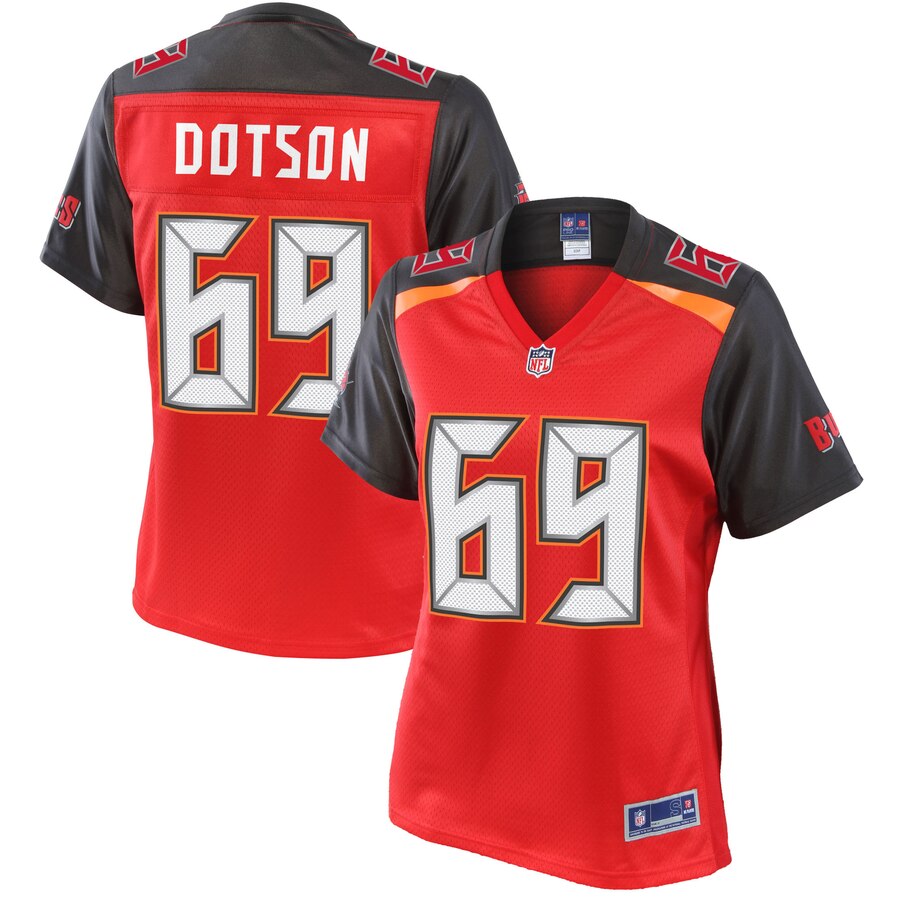 Women's Tampa Bay Buccaneers Demar Dotson NFL Pro Line Red Player Jersey