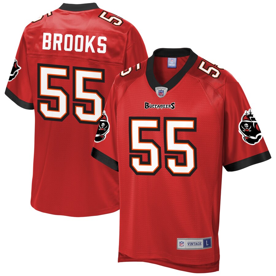 Men's Tampa Bay Buccaneers Derrick Brooks NFL Pro Line Red Retired Team Player Jersey