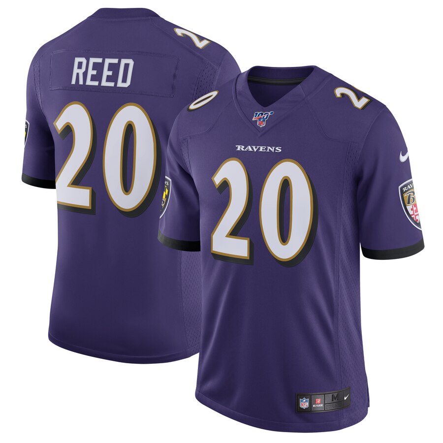 Men's Baltimore Ravens Ed Reed Nike Purple NFL 100 Retired Vapor Limited Jersey