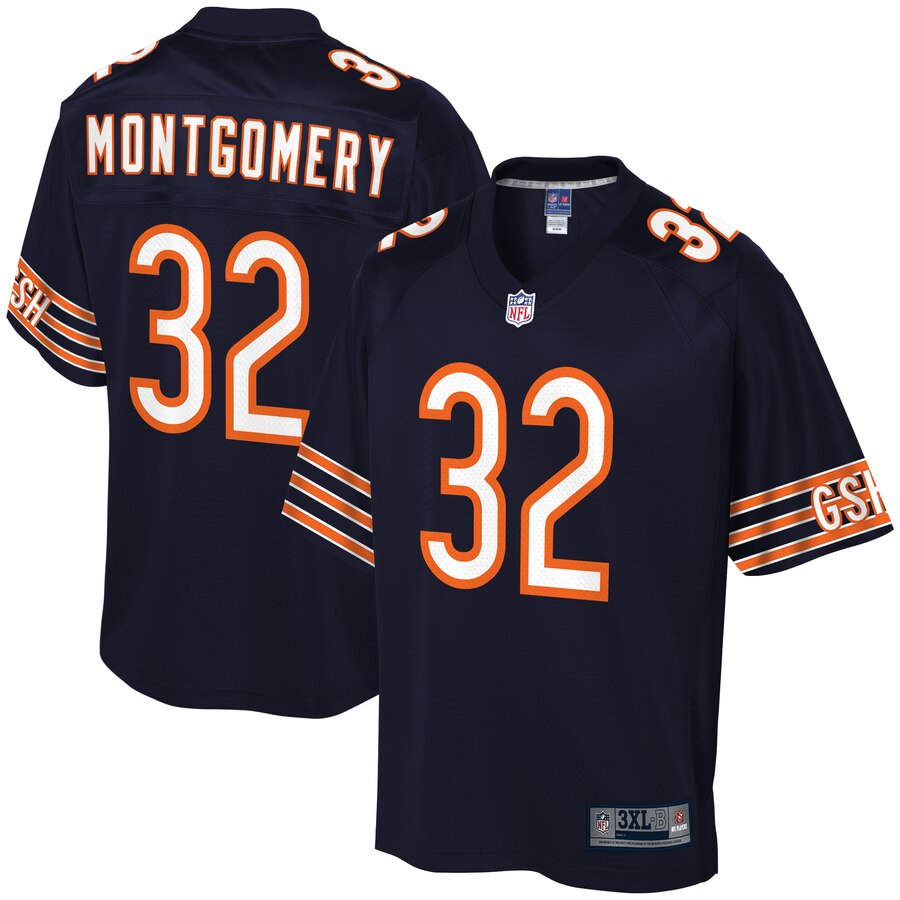 Men's Chicago Bears David Montgomery NFL Pro Line Navy Big & Tall Team Player Jersey