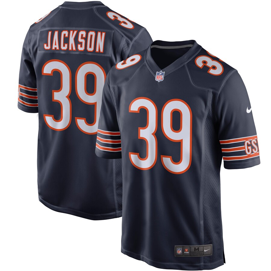 Men's Chicago Bears Eddie Jackson Nike Navy Player Game Jersey