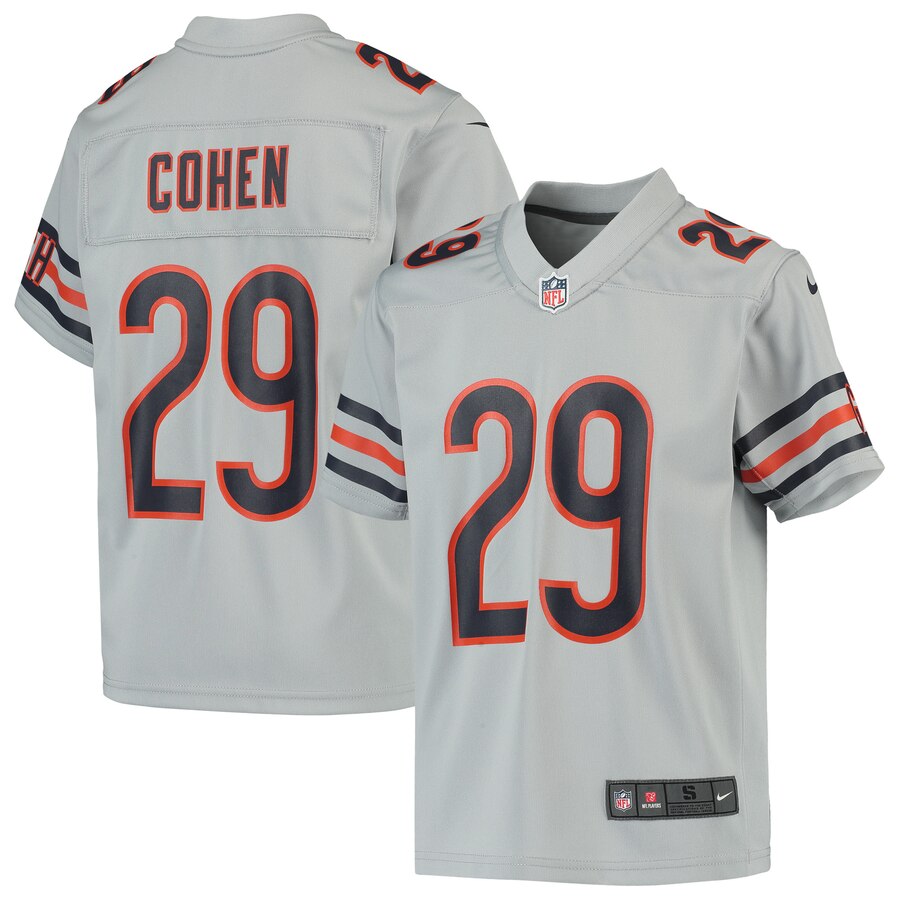 Youth Chicago Bears Tarik Cohen Nike Silver Inverted Game Jersey