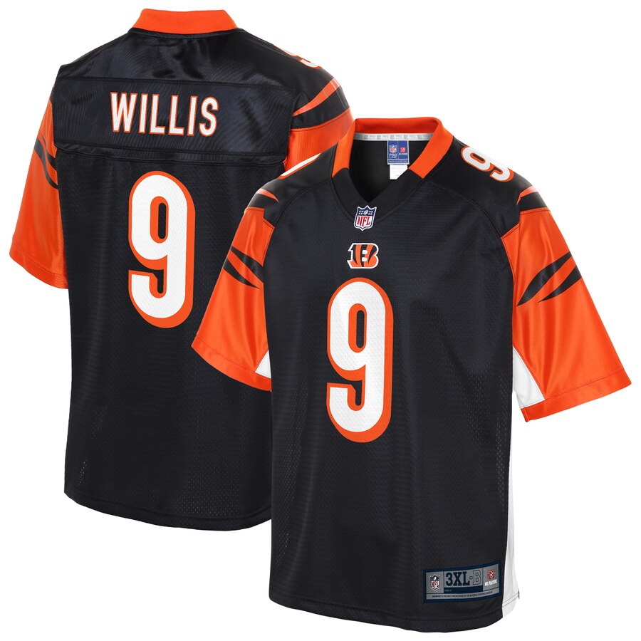 Men's Cincinnati Bengals Damion Willis NFL Pro Line Black Big & Tall Player Jersey