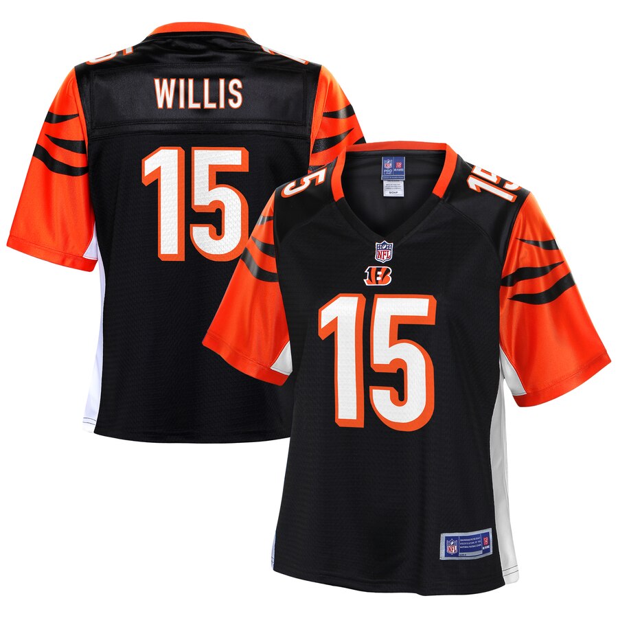 Women's Cincinnati Bengals Damion Willis NFL Pro Line Black Primary Player Jersey