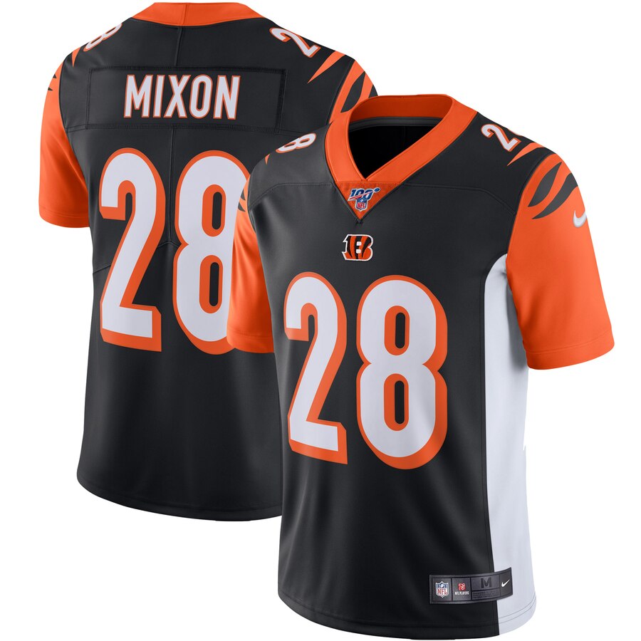 Men's Cincinnati Bengals Joe Mixon Nike Black NFL 100 Vapor Limited Jersey