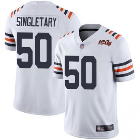 Men Chicago Bears Jersey Mike Singletary Limited Alternate Vapor Untouchable 100th Season White