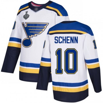 Blues Brayden Schenn Jersey Road White 10 Men's Final Bound Stanley Cup 2019