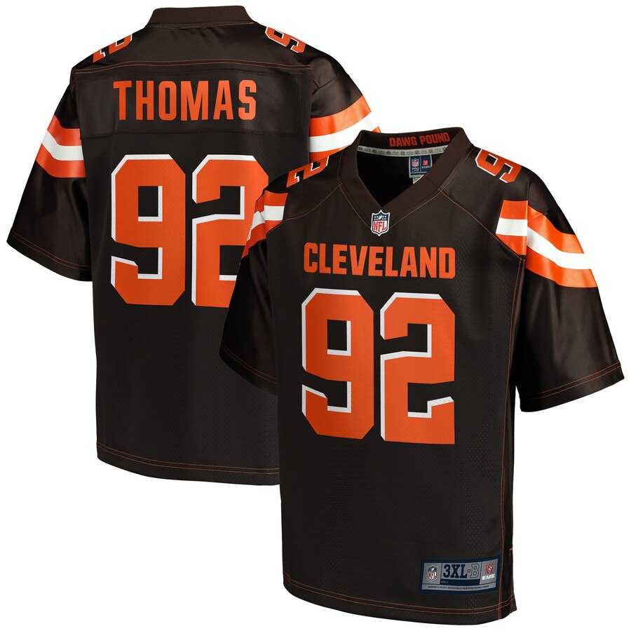 Men's Cleveland Browns Chad Thomas NFL Pro Line Brown Big & Tall Player Jersey