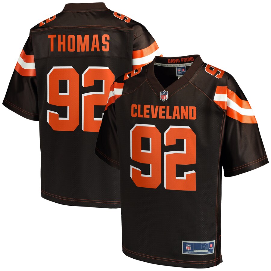 Men's Cleveland Browns Chad Thomas NFL Pro Line Brown Player Jersey