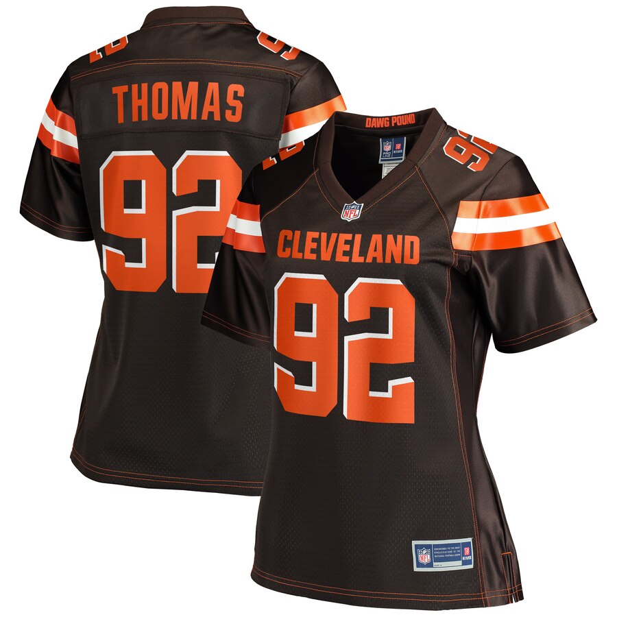 Women's Cleveland Browns Chad Thomas NFL Pro Line Brown Player Jersey