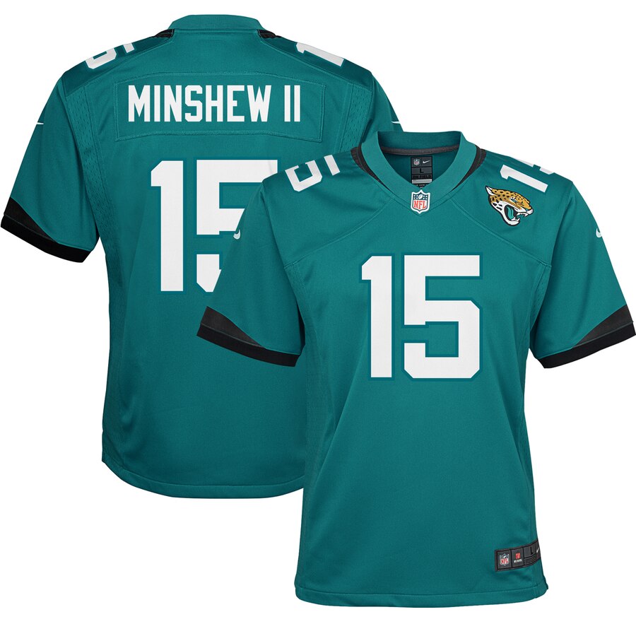 Youth Jacksonville Jaguars Gardner Minshew II Nike Teal Game Jersey