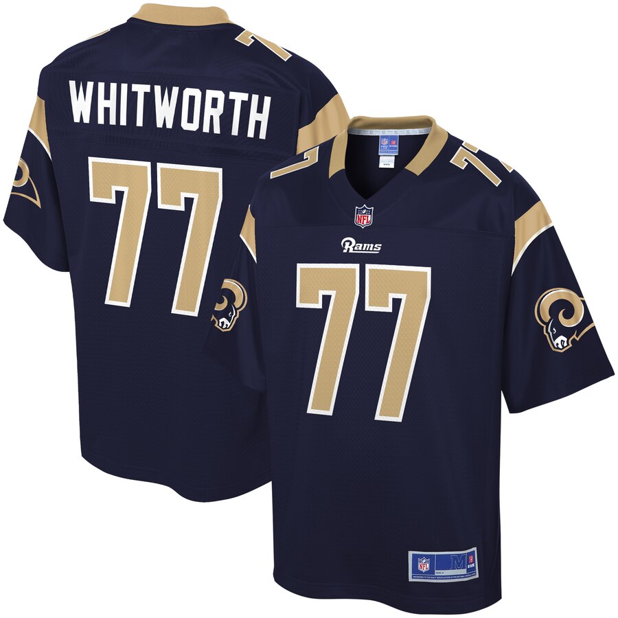 Men's Los Angeles Rams Andrew Whitworth NFL Pro Line Navy Player Jersey