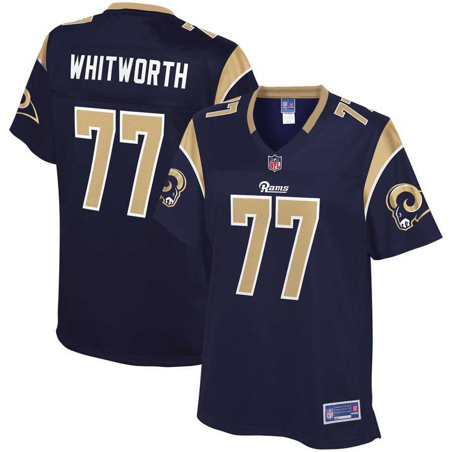 Women's Los Angeles Rams Andrew Whitworth NFL Pro Line Navy Player Jersey