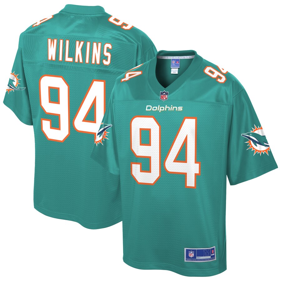 Men's Miami Dolphins Christian Wilkins NFL Pro Line Aqua Player Jersey