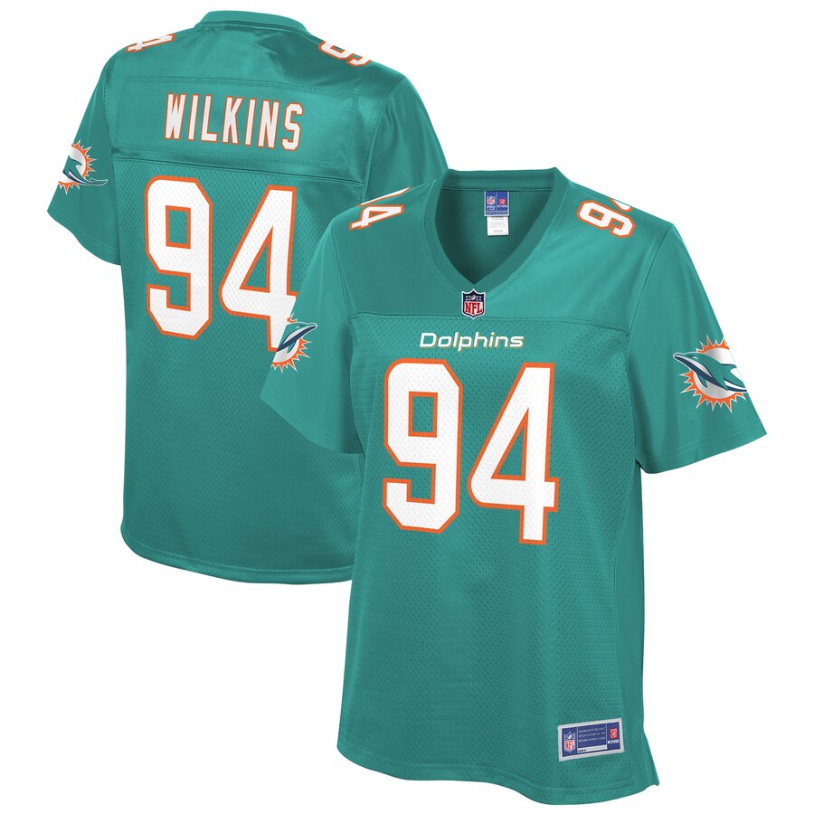 Women's Miami Dolphins Christian Wilkins NFL Pro Line Aqua Player Jersey