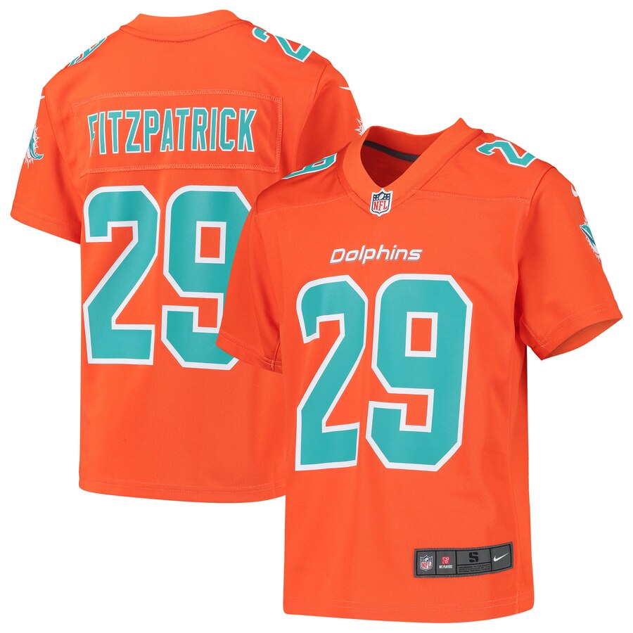 Youth Miami Dolphins Minkah Fitzpatrick Nike Orange Inverted Game Jersey