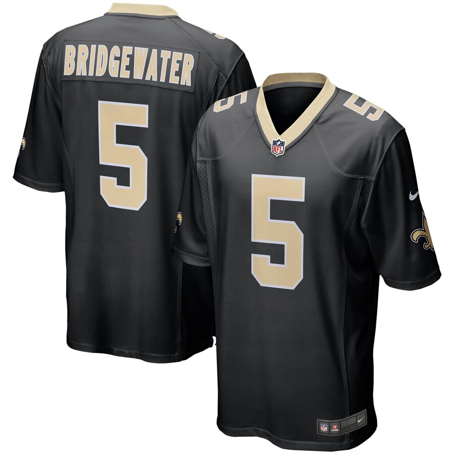 Men's New Orleans Saints Teddy Bridgewater Nike Black Game Jersey