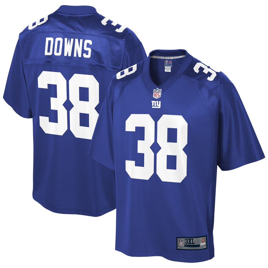 Men's New York Giants Devante Downs NFL Pro Line Royal Big & Tall Player Jersey