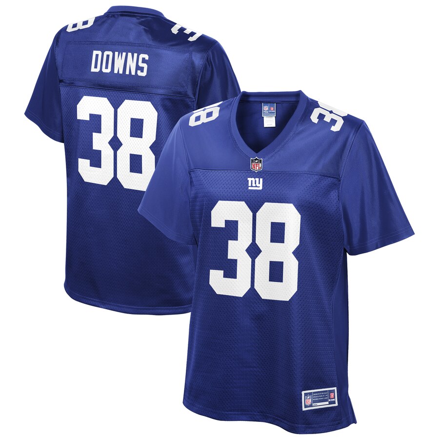 Women's New York Giants Devante Downs NFL Pro Line Royal Player Jersey