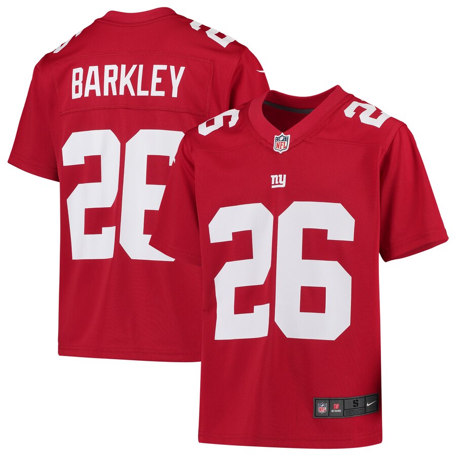 Youth New York Giants Saquon Barkley Nike Red Inverted Game Jersey