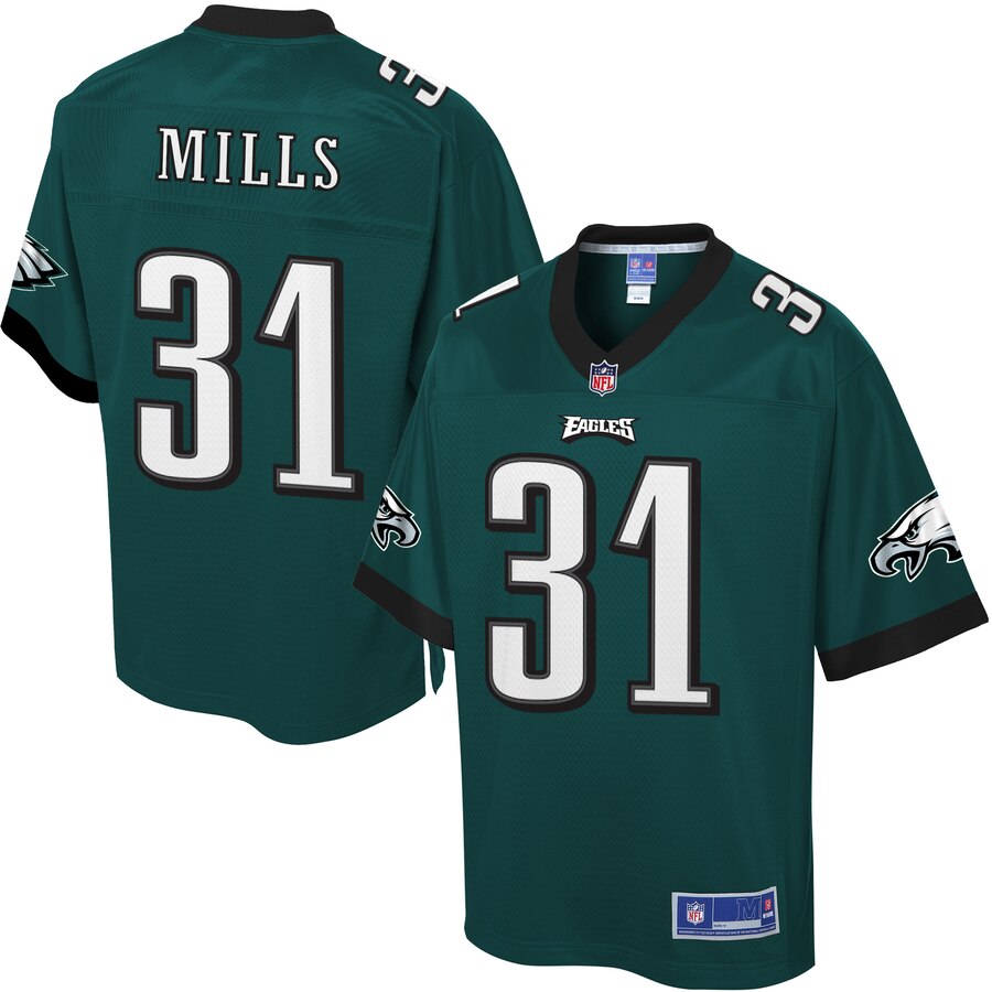 Men's Philadelphia Eagles Jalen Mills NFL Pro Line Midnight Green Player Jersey