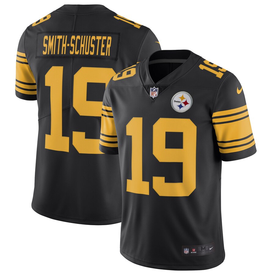 Men's Pittsburgh Steelers JuJu Smith-Schuster Nike Black Vapor Untouchable Color Rush Limited Player Jersey